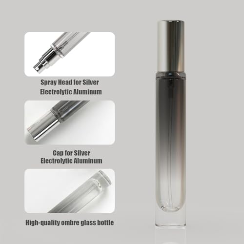 10ml Refillable Glass Perfume Spray Bottles - 5 Pack Travel Atomizers