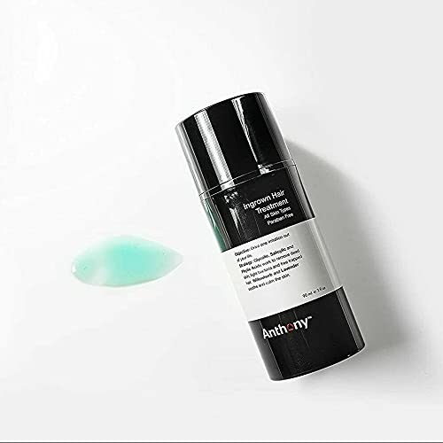 Anthony Ingrown Hair Treatment for Men Gel Solution to Calm Down Razor Burn ? Scar and Redness Eliminator, Bump Removal ? 3 Fl. Oz