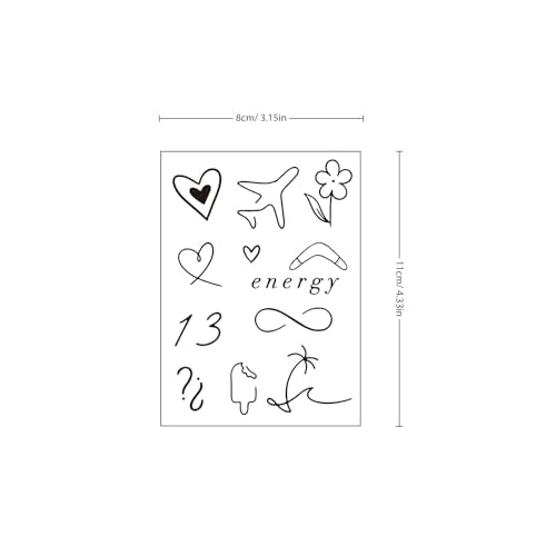 30 Sheets 400 Pcs Tiny Small Temporary Tattoos Stickers For Women Men Finger Hands, Realistic Black Long Lasting Waterproof Fake Temp Tattoo For Adult Body Finger Neck Decation Q722