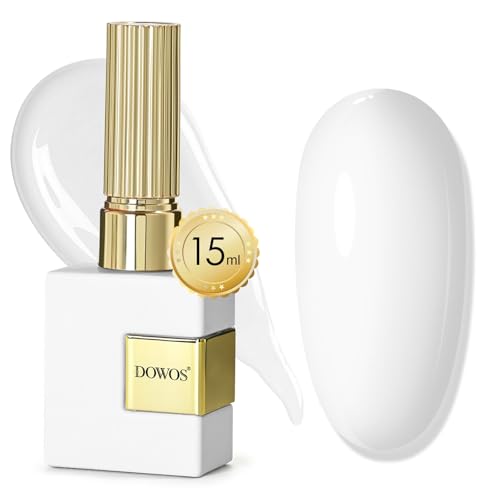 Dowos White 15ml Gel Polish Pure Sheer Same Color Same Bottle – Soak Off Manicure