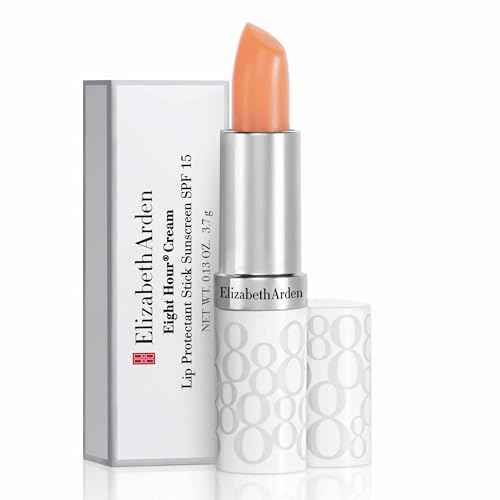 Elizabeth Arden Eight Hour Cream Lip Protectant Stick, SPF 15 Sunscreen Balm, Moisturizer for Dry, Cracked Lips with Shea Butter, Coconut Oil & Vitamin E, 0.13 oz