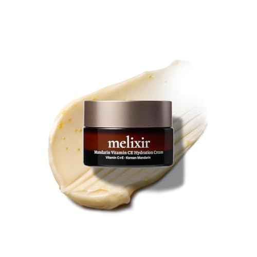Melixir Mandarin Vitamin CE Hydration Cream, Niacinamide & Panthenol, Vitamin Capsules for Skin Radiance & Uneven Tone, Daily Face Moisturizer for Dry and Dull Skin, Korean Skincare (1.0 fl.oz./30ml)