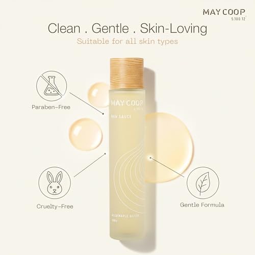 May Coop Raw Sauce Moisture Essence Toner | Hydrating Face Toner | Rice Toner for Dry, Sensitive & Acne-Prone Skin | Pore Refining Korean Skincare with Centella & Birch Sap 5.07 fl oz
