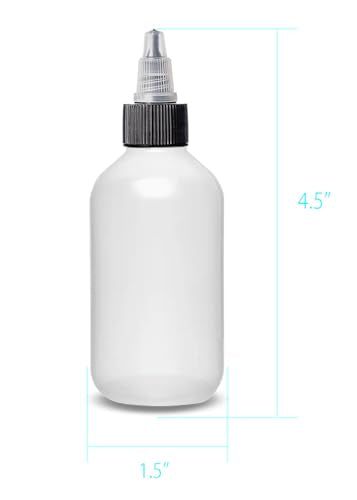 2 oz Plastic Squeeze Bottles with Twist Caps, Pack of 2