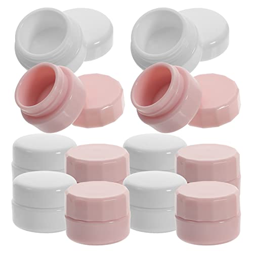 Beaupretty 12 Pieces Travel Containers Sets PP Cream Jars Small Plastic Refillable Box Cosmetic Empty Jar Portable Makeup Container with Lids, 3g