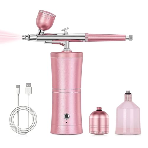 Cordless Airbrush Kit with Rechargeable Compressor for Nails