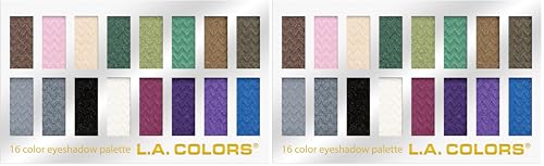L.A. COLORS 16 Color Eyeshadow Palette Smokin' (Pack of 2)
