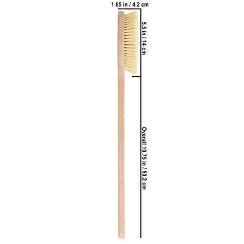 REDECKER Bath Brush with Tampico Fiber Bristles and Oiled Beechwood Handle, 19-5/8-Inches Long, Made in Germany