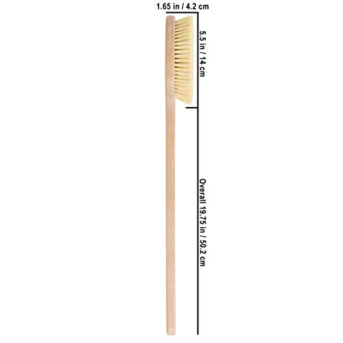 REDECKER Bath Brush with Tampico Fiber Bristles and Oiled Beechwood Handle, 19-5/8-Inches Long, Made in Germany