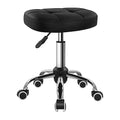 Black Swivel Stool with Wheels - Height Adjustable 19-25"