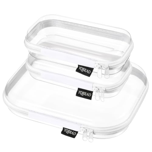 Clear Hard Shell Organizer Cases 3-Pack with YKK Zippers