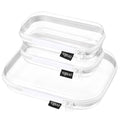 Clear Hard Shell Organizer Cases 3-Pack with YKK Zippers