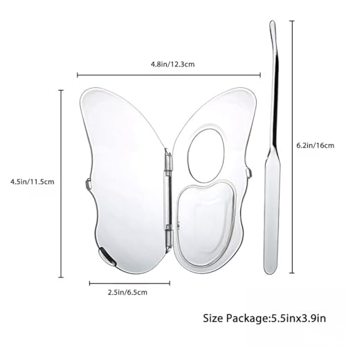 Rowcay Acrylic Makeup Palette Set 2-Pack with Spatula