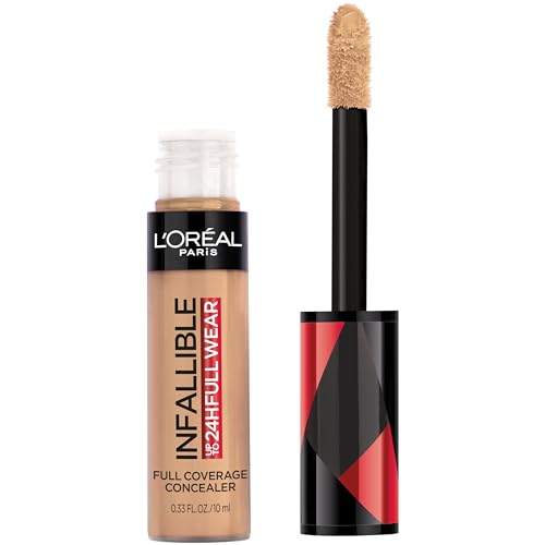 L'Oreal Paris Makeup Infallible Full Wear Waterproof Matte Concealer, Full Coverage, Walnut, 0.33 fl. oz.