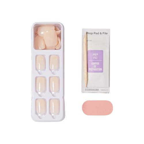 imPRESS Point Pink No-Glue Press-On Nails Kit, Short Squoval, 33-Piece Set