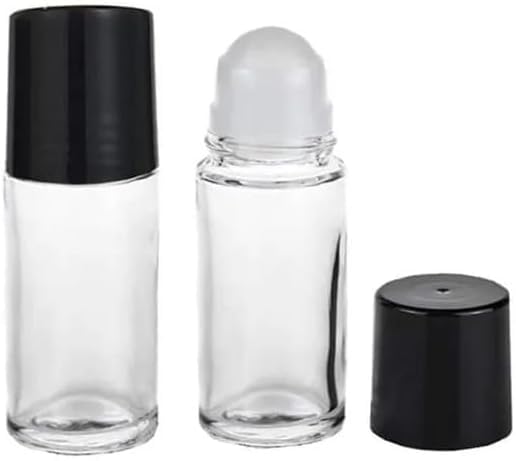 2Pcs 30ml Glass Essential Oil Roller Bottles with Funnel