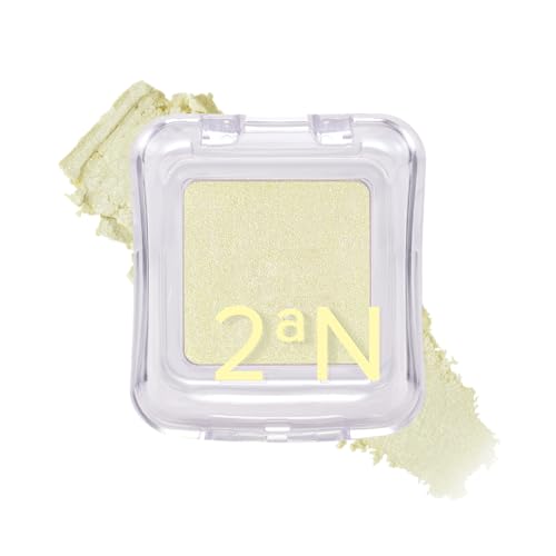 2aN Pure Glash Highlighter ? Glass-Like Sheen Powder Highlighter for a Natural, Radiant Glow | Buildable, Long-Lasting, Lightweight Formula (LEMONGRASS, 0.8oz)