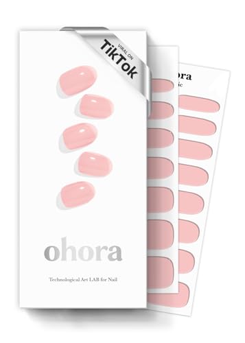 ohora Semi Cured Gel Nail Strips - Baby Pink, 30 Wraps, Easy Apply