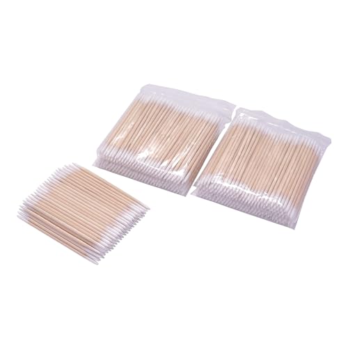 1000pcs Double-Sided Wood Cotton Swabs for Makeup & Cleaning