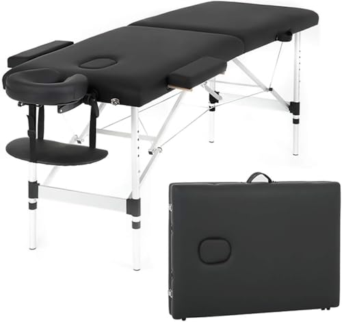 FDW Portable Aluminum Massage Table - 24" Adjustable Lash & Spa Bed with Bag