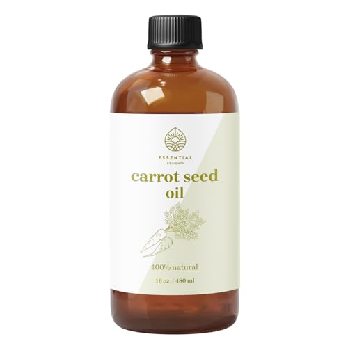 Carrot Seed Carrier Oil Premium Undiluted Carrier Oil | for Skin, Face, Body, Hair Revitalization | Vegan & Cruelty Free (16 Fl.Oz.)