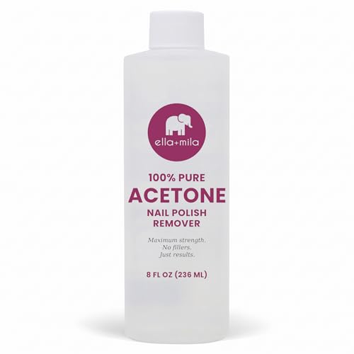 ella+mila 100% Pure Acetone Nail Polish Remover for Gel & Acrylic - 8 oz