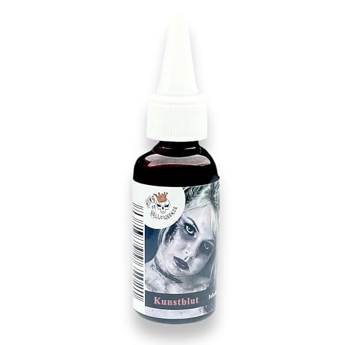 Fake Blood, Dark Red Blood Gel Thick Consistency ? 1.01 fl.oz (30 ml) Dispenser Bottle, Halloween Makeup & Costume Fake Blood by King of Halloween.de