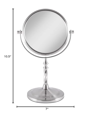 Zadro 7" Round Non-Lighted Makeup Mirror - 5X & 1X Magnification