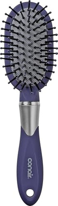 Mini Detangling Hair Brush Blue - Gentle, Travel-Friendly, Conair Totally Smooth