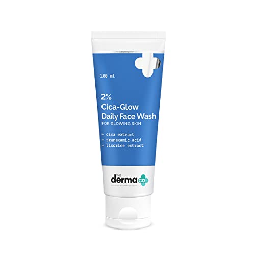 The Derma Co 2% Cica-Glow Daily Face Wash with Licorice Extract for Glowing Skin - 100ml