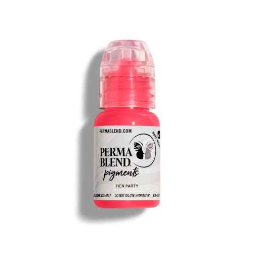 Perma Blend - Hen Party - Soft Warm Pink Tattoo Ink for Permanent Makeup - Lip Blush Microblading Ink to Enhance Color - Lip Blushing & Tattoo Supplies - Vegan (0.5 oz)