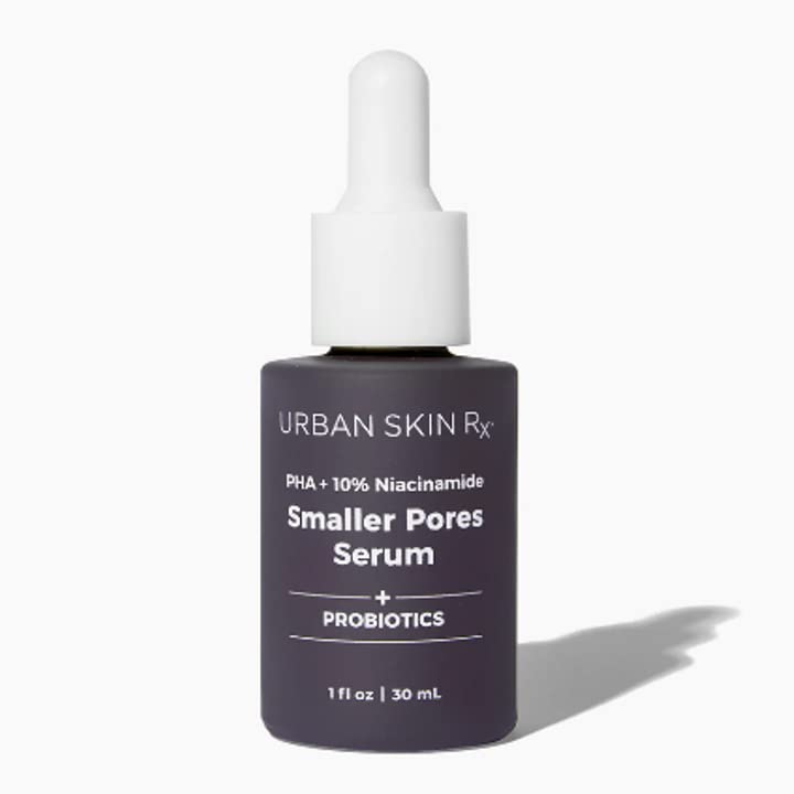 Urban Skin Rx®, PHA + 10% Niacinamide Smaller Pores Serum, Tightens Pores for Clear, Brighter & Smoother Skin, Exfoliates, Decongests, and Controls Excess Oil, 1 Fl Oz.