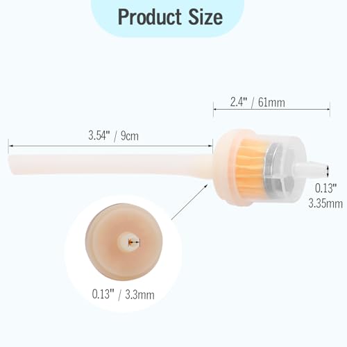 5PCS Microdermabrasion Filters + 1PCS 39" Silicone Tube, Replacement Filter Tube Set for Vacuum/Diamond Microdermabrasion Machines