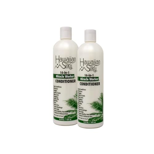 Hawaiian Silky Miracle Worker 14-In-1 Conditioner 16 Ounce (474ml) (Pack of 2)