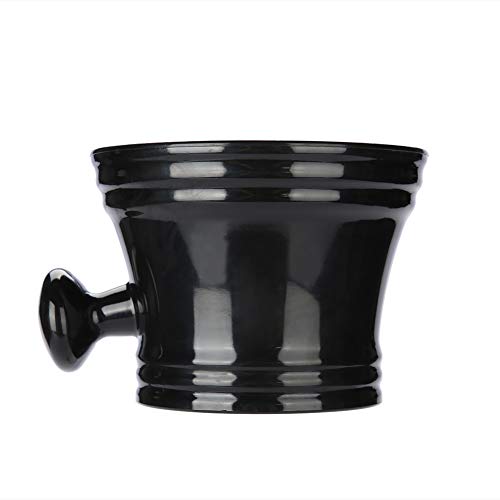 Shaving Bowl, Plastic Shaving Shave Soap Shaving Brush Set Shaving Soap Bowls Handle, Abs Men'S Shaving Foam Shaving Bowl For Shaving Soap Bowls Bowl, 11 11 8Cm(Black)