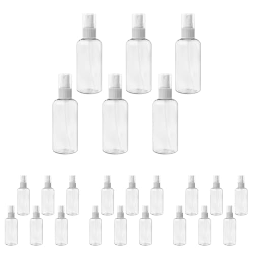 Cloralen - 24 Pack Empty Spray Bottles 2oz Travel Spray Bottle - Fine Mist Spray Bottle, Small Plastic Spray Bottle with Cap and Leak-Proof Loop, BPA Free, TSA Approved Travel Bottles