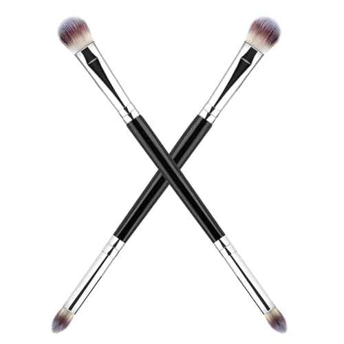 2Pcs Eyeshadow Brush Eye Makeup Brush Professional Blending Eyeshadow Makeup Brushes for Concealer Eyebrows Eyeliner Soft Hairs Makeup Tool
