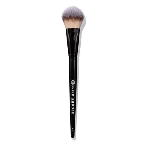 BK BEAUTY - NIKKI LA ROSE N17 MULTI-PRO FACE BRUSH ? Dual-Sided Paddle Brush for Face Application, Liquid, Powder Blending - Bronzer, Contour, Blush, Foundation