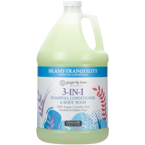Ginger Lily Farms 3-in-1 Shampoo Conditioner Body Wash, 1 Gallon
