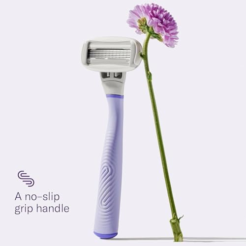 Flamingo Women's Razor Set with 4 Blade Refills & Shower Holder