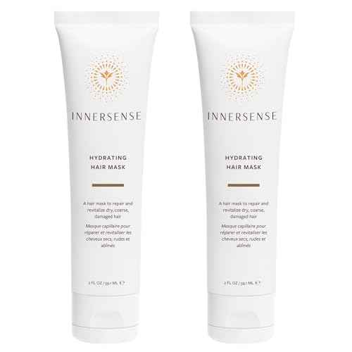 INNERSENSE Organic Beauty - Natural Hydrating Hair Mask | Deep Hydration, Nourishing, Strengthening | Non-Toxic, Cruelty-Free, Clean Haircare (2 Pack - 2 fl oz | 59.1 mL each)