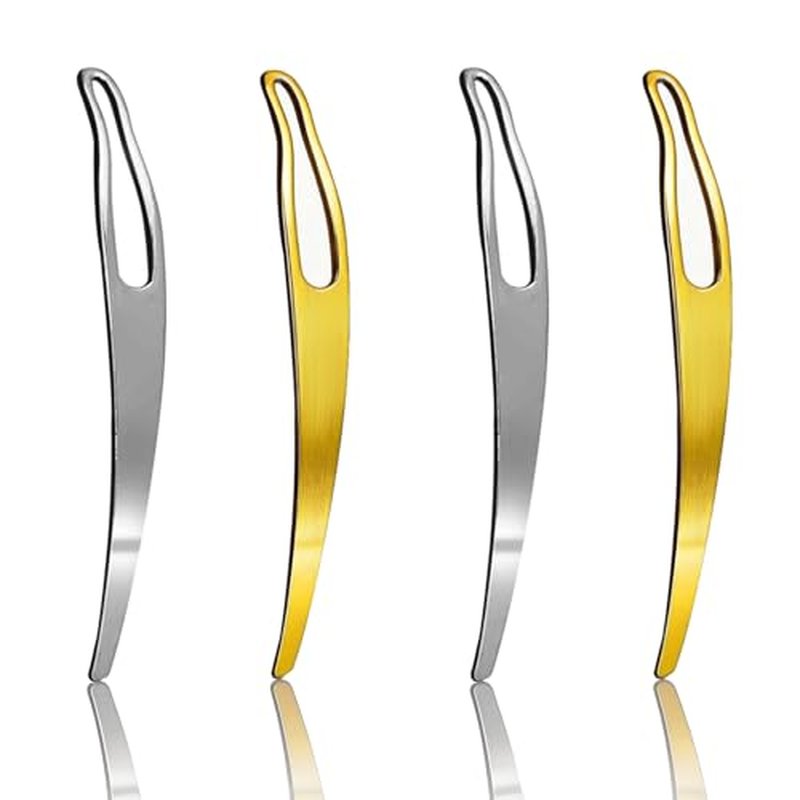 4-Piece Loc Interlocking Tool Set - Gold & Silver Crochet Needles