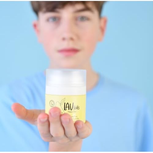 Face Moisturiser with Jojoba Oil, Sweet Almond Oil, Shea Butter 50ml, Gentle Kids and Baby Moisturiser Cream, Dermatologically Tested for All Skin Types