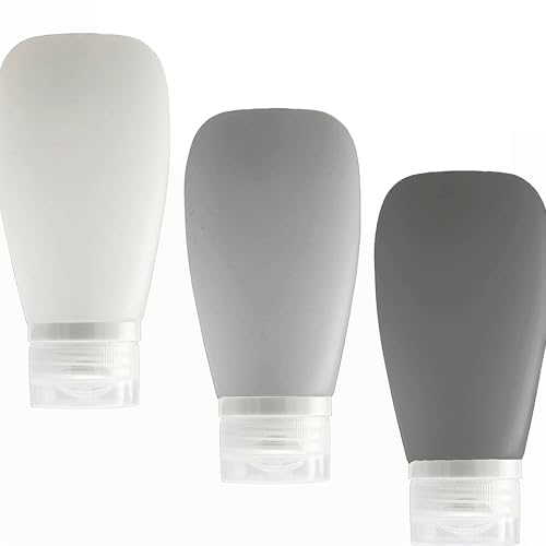 TSA Approved Travel Bottles 3oz Leak Proof Silicone 3-Pack