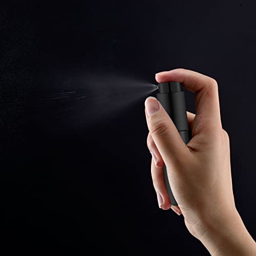 14 PCS/8ML Portable Atomizer Perfume Bottles, Mini Empty Refillable Cologne Spraye Bottle, Pocket Travel Perfume Liquid Sprayer (Matte Black)