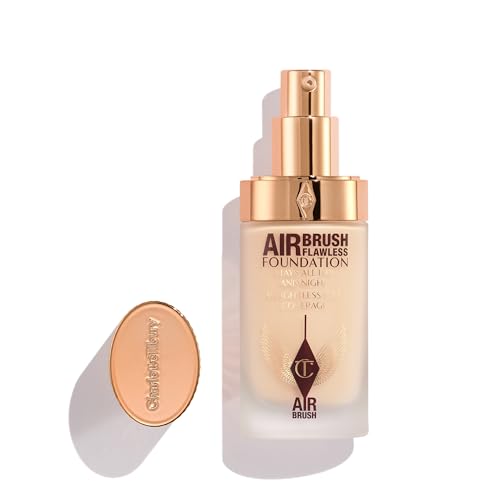 Charlotte Tilbury Airbrush Flawless Matte Foundation - Full Coverage Liquid Makeup with a Natural-Matte Finish - Smoothes & Blurs Pores - Waterproof & Transfer Resistant - 10 Neutral