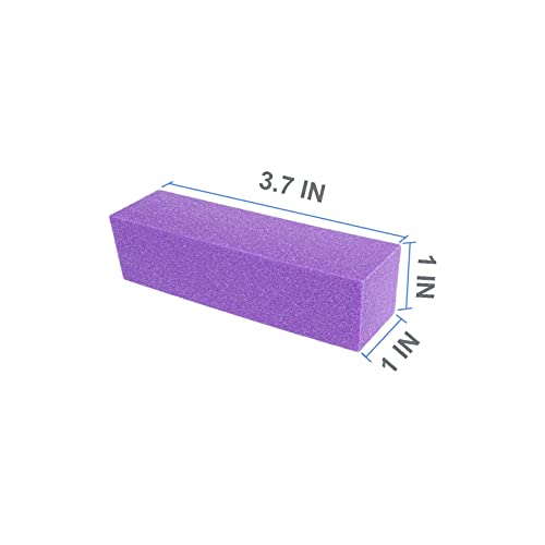 10 Pcs Nail Buffer Blocks - 4 Sided Medium Grit for Acrylic & Natural Nails