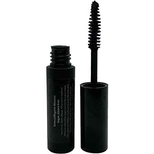 Mom's Secret 100% Natural Mascara Black, Organic, Vegan, Paraben & Gluten Free, Strengthens & Volumes, Stays on all day, Made in the USA, 0.25 ounce