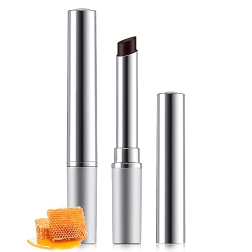Tinted Lip Balm-2Pcs Hydrating Black Brown Lip Tint Moisturizer, Honey Sugar Yummy Lip Care Balm for Dry Lip, Moisturizing Sheer Lip Gloss Lip Treatment, Christmas Lip Makeup Gift for Women Girl