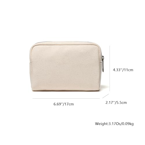 YONBEN Cotton Canvas Cosmetic Bag - Stylish Travel Carryall